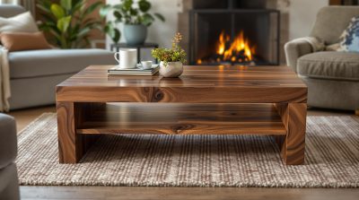Walnut Coffee Table For Coziness Inviting Home Space